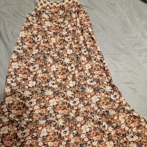 Cat & Jack Floral Casual Dress - Orange and White